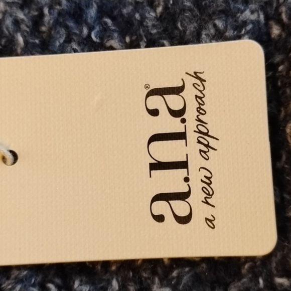 a.n.a. Woman's Navy Marl Round Neck Sweater, Size: XL, NWT - Picture 6 of 8